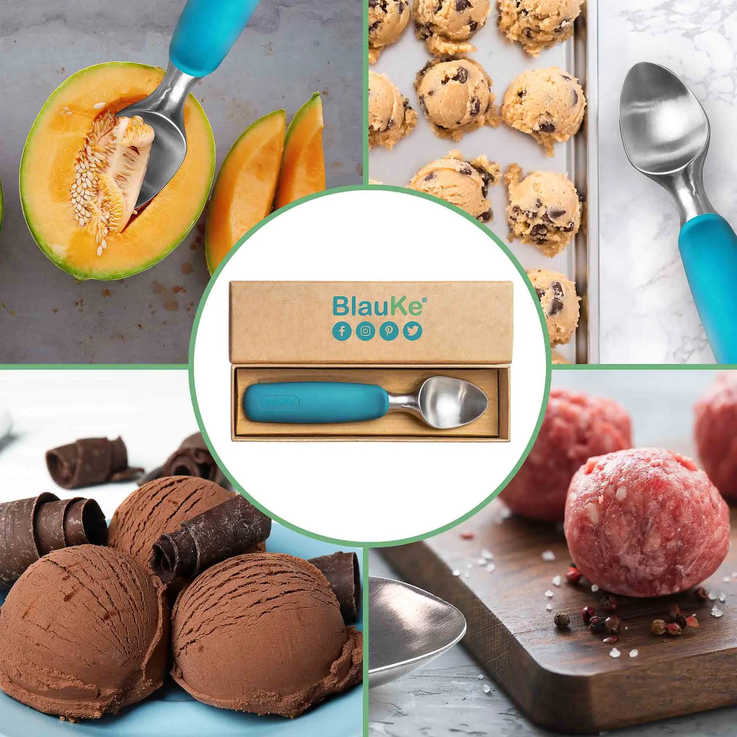 Stainless Steel Ice Cream Scoop - Professional Ice Scooper